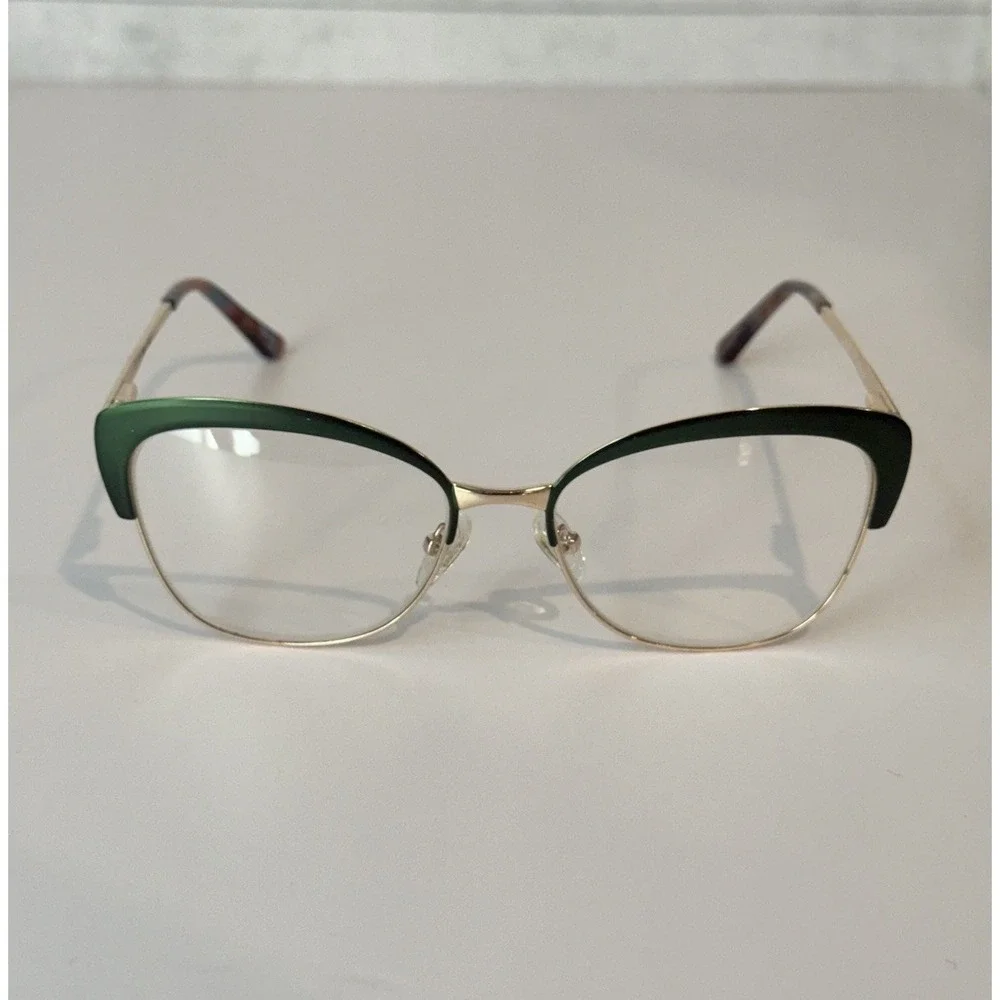 Scott & Zelda SZ7440 Satin Green Gold Cat Eye Eyeglass Frames